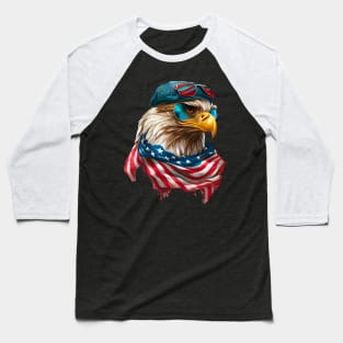 American Eagle 4th of July design Baseball T-Shirt